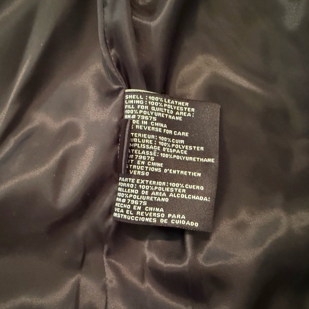 Michael Kors Black Leather Moto Jacket EUC / Like New - Picture 7 of 7